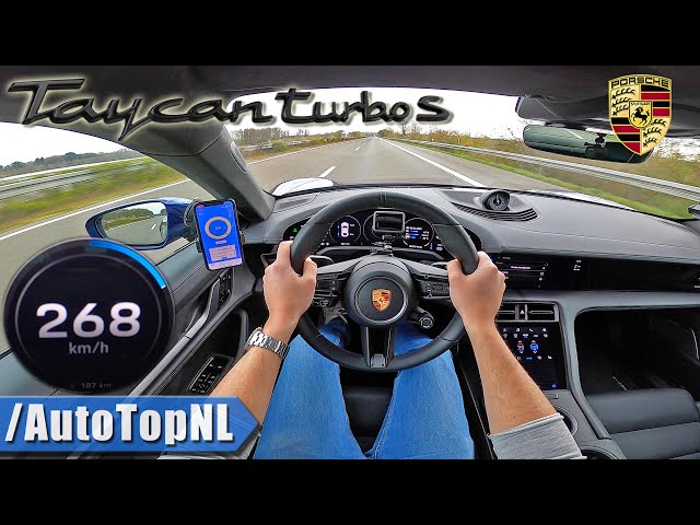 PORSCHE TAYCAN TURBO S 761HP TOP SPEED on AUTOBAHN NO SPEED LIMIT