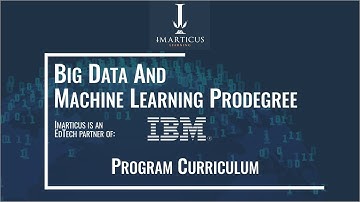 Big Data and Machine Learning Prodegree in Collaboration with IBM - Program Curriculum