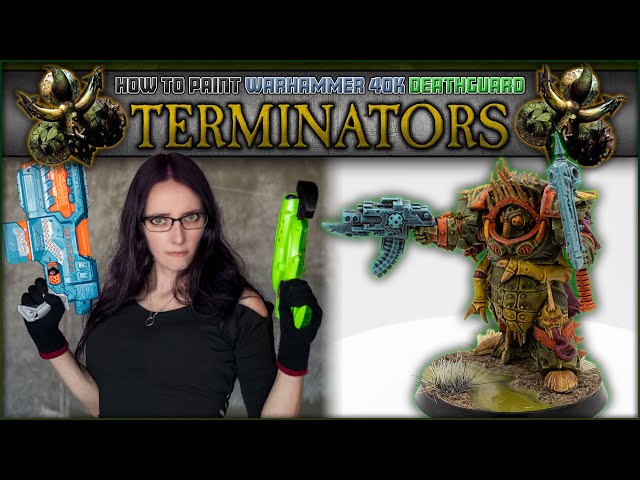 élite Del Caos Nurgle Games Workshop Death Guard – Blightlord Terminators, Unidad De 5 Miniaturas De Plástico, Armadura Cataphractii Y Armas De Peste