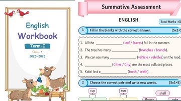 🌈#5th standard English term 1 summative assessment workbook answers 2025-2026| #term1#ennum eluthum