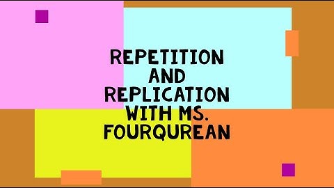 Repetition vs Replication