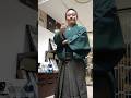 袴の着付け!#kimono #samurai #shorts