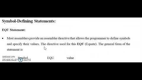 Machine Independent Assembler Features Part 2 -Symbol Defining statements