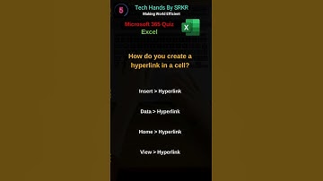 How do you create a hyperlink in a cell? | #ExcelTips #ExcelTricks #ExcelQuiz #ExcelTraining