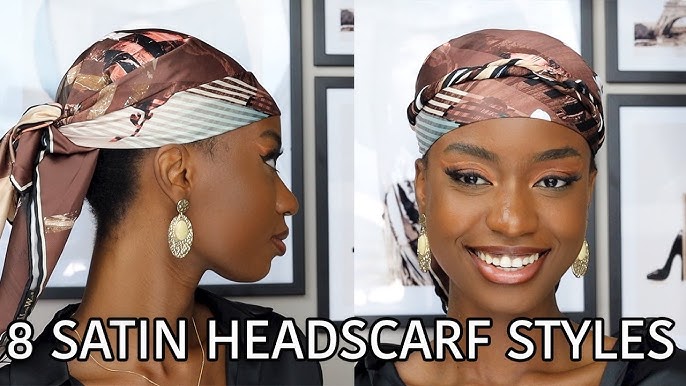 6 QUICK AND EASY WAYS TO TIE A SATIN HEAD SCARF, HEAD WRAPS