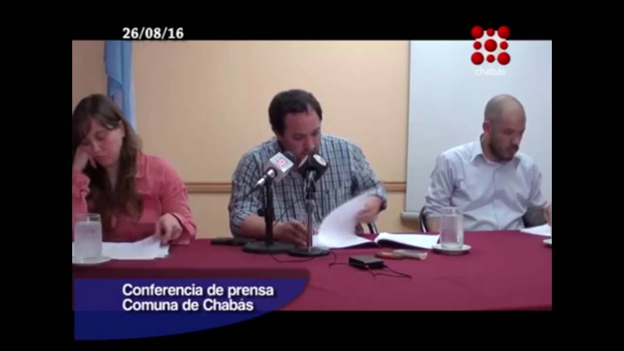 Conferencia Lucas Lesgart. Imágenes Canal 9 Chabás