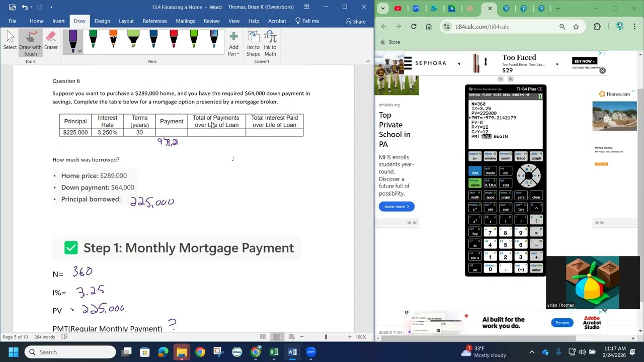 13.4 Q6 Financing a home