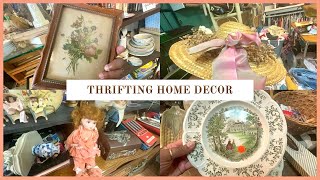 EVERYTHING 70% OFF! THRIFT WITH ME 🌿| thrifting home decor \& sharing thrift finds!