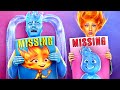 Ember and Wade&#39;s children are MISSING! Fire vs Water: Awesome Parenting Hacks! KIDS vs PARENTS!