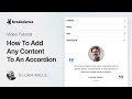 How To Add Any Content To An Accordion In WordPress With Breakdance