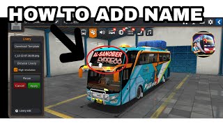#HOW TO ADD NAME#                  #BUS SIMULATOR INDONESIA# screenshot 3