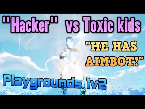 Default Skin "Hacker" Exposes Toxic Squeakers in 1v2 - Fortnite Playgrounds vs Dumb kids