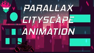 Parallax Cityscape Animation