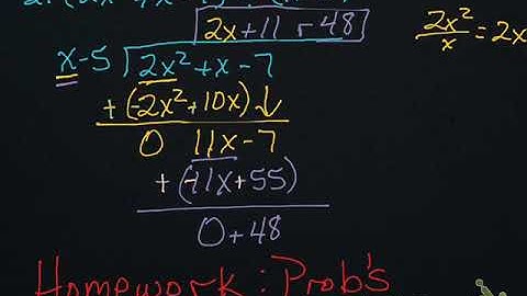 8-5 Dividing Polynomials