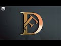 Logo Design | Professional D &amp; F Letter Logo Design In Adobe Illustrator Tutorial For Beginner's
