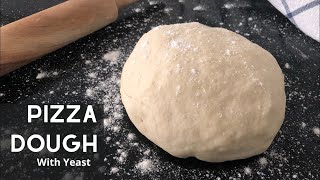 Pizza Dough Recipe With Yeast | Thin Crust Pizza Base Dough at Home with Active Dry Yeast and Milk