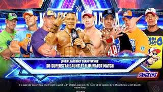 ALL JOHN CENA CHARACTERS! 30-Man Gauntlet Elimination Match | WWE 2K24