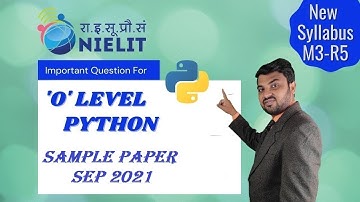 Python Sample Paper O level | M3-R5 Sample Paper March 2022| Python Important  Programs March 2022