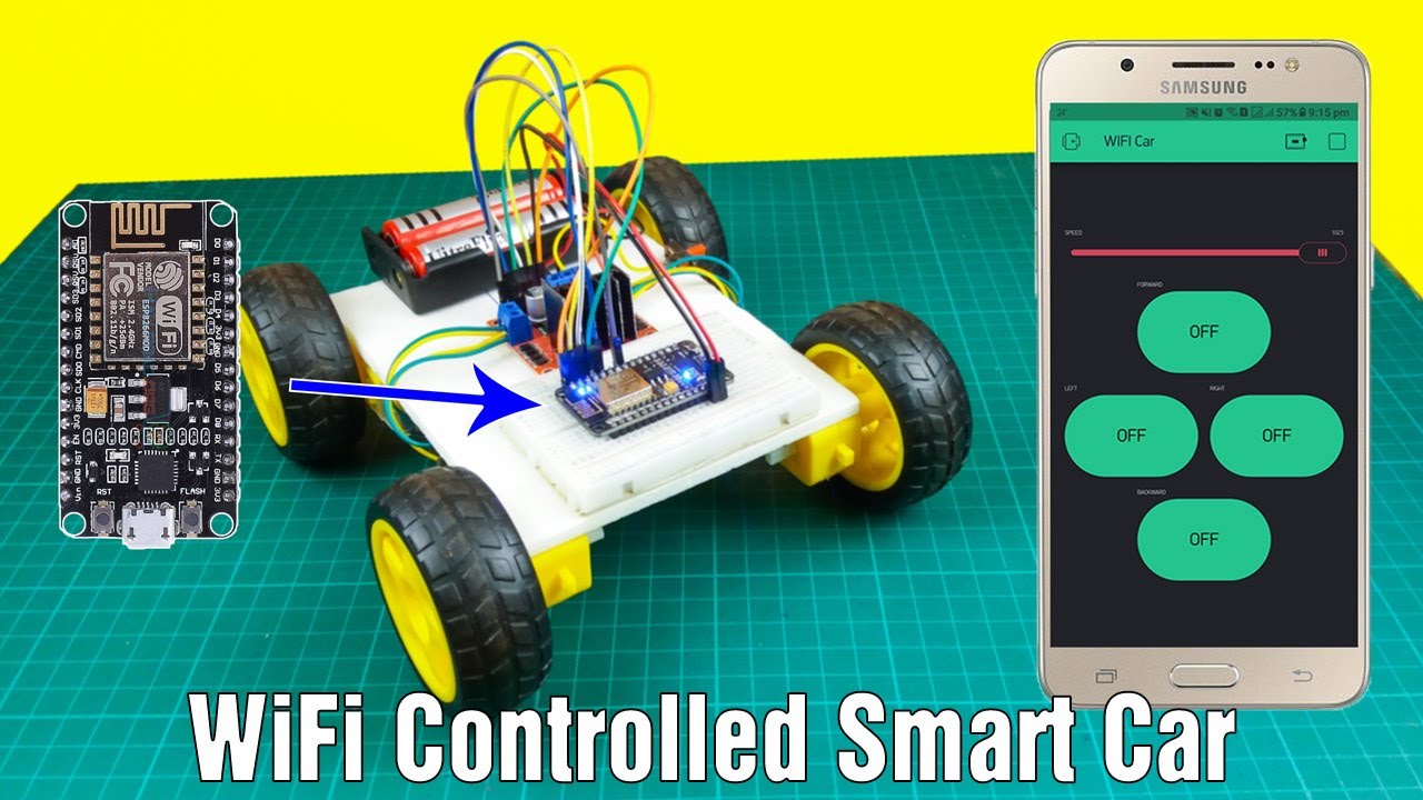 ESP32 car controlled via a phone