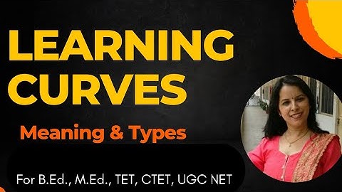 Learning Curves : Meaning & Types || अधिगम वक्र