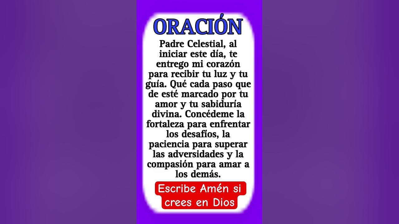 ORACIÓN para EMPEZAR el DÍA #dios #fe #amor #oracion #diosesbueno #oração #reflexiones #jesus