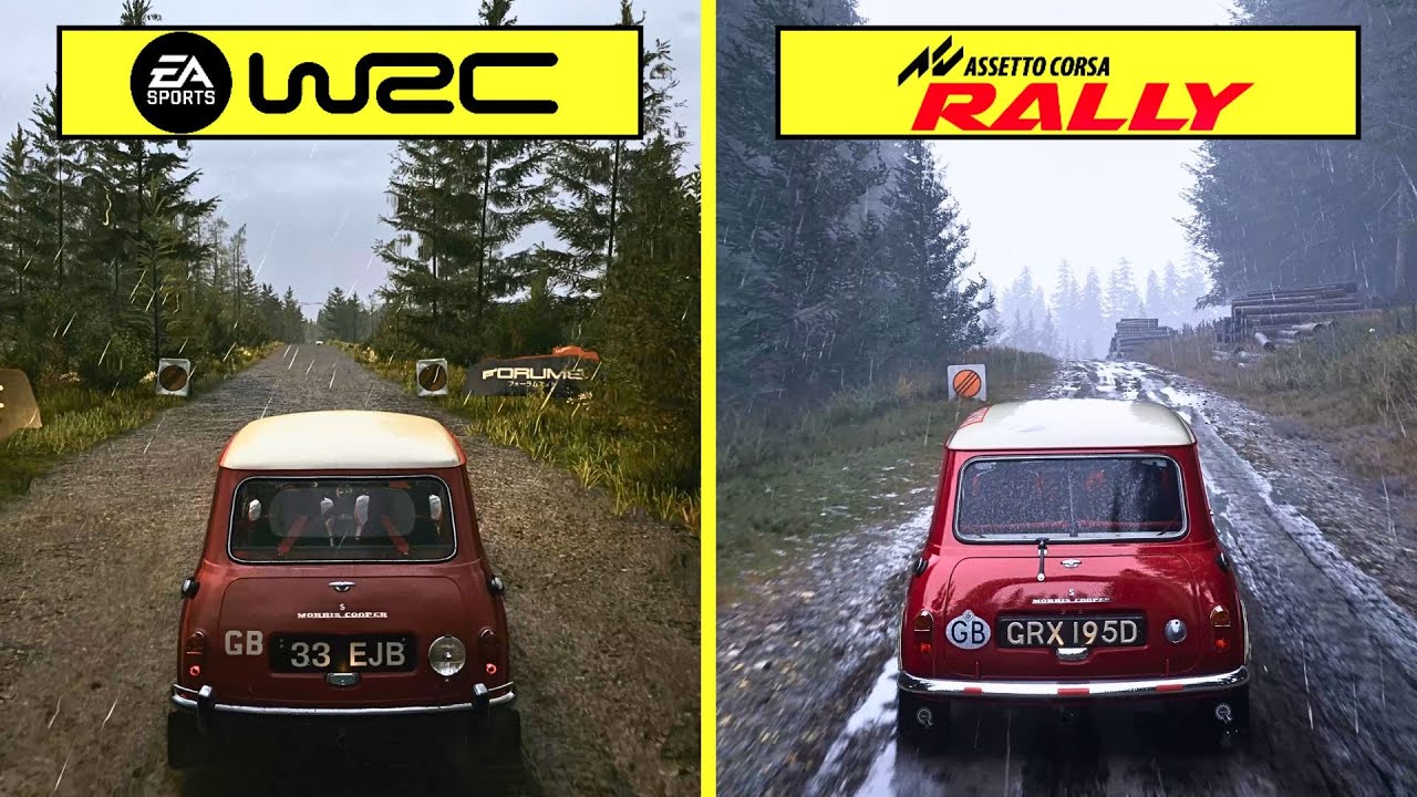 Assetto Corsa Rally vs EA Sports WRC Rain Effect Graphics Comparison | PC RTX 5080