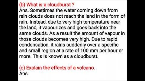 10 Disaster Management question and answer class 7 science