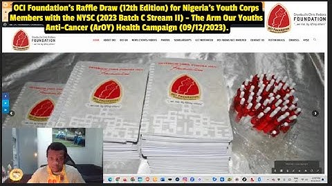 Raffle Draw 12; 2023 NYSC Batch C Stream 2 OCI Foundation
