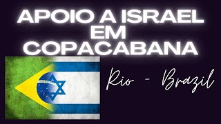 Apoio do Brasil a Israel em Copacabana Rio de Janeiro em marcha na Orla, 15.10.23