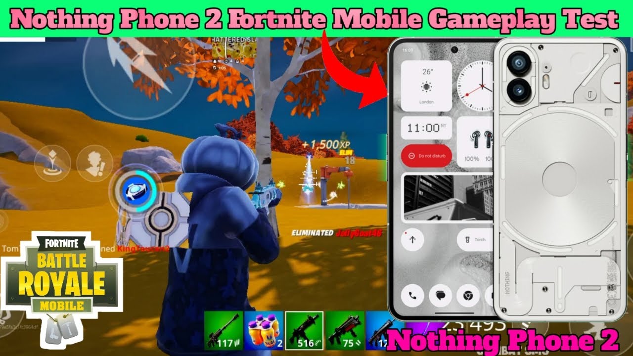 Nothing Phone 2 Fortnite Mobile Gameplay Test|Nothing Phone 2 Fortnite ...