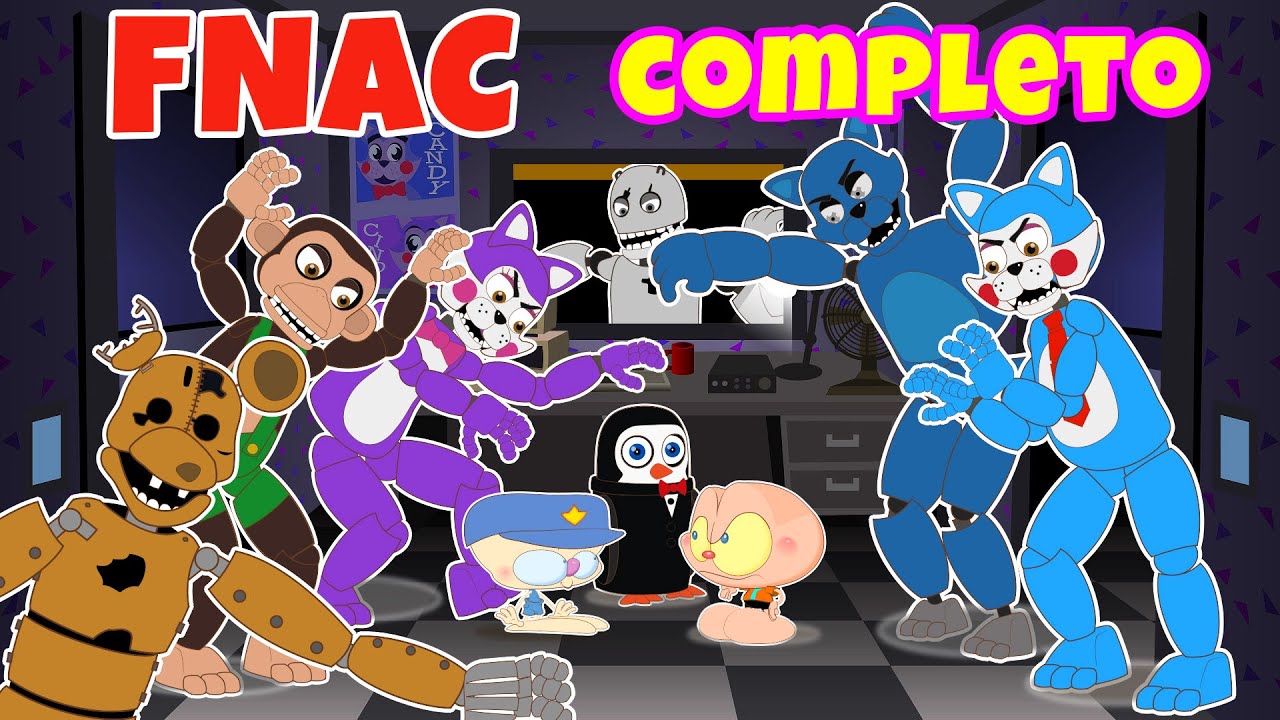 Mongo e Drongo em Five Nights At Candy's Completo – todas as 6 noites de FNAC em desenho animado