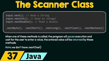 The Scanner Class in Java