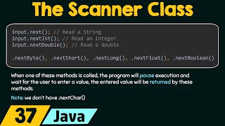 The Scanner Class in Java