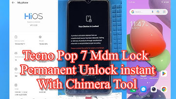 Tecno Pop 7 mdm lock Permanent ￼Unlock
