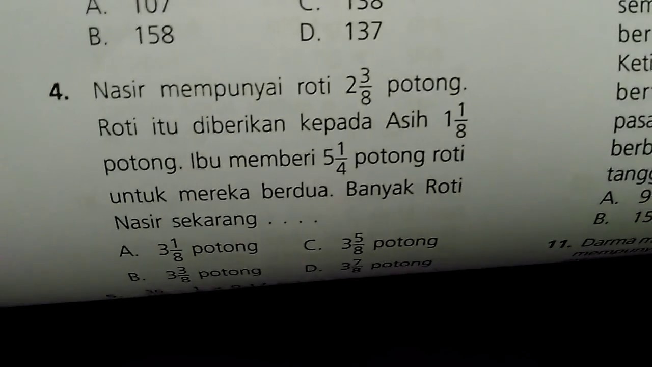 Cara Menyelesaikan Soal Cerita Pecahan Soal Prediksi Un Us Sd