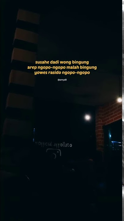 Story wa Dahulu Senajan kowe wes karo liyane version singkat..^