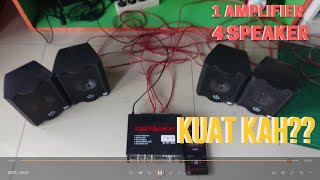 Rakit 4 speaker dengan 1 Amprifier Taffware BT-298A dengan Speaker CRIMSON Model CR-402 , Kuat?