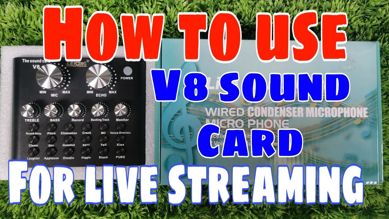 Recording Setup Using V8 HOW TO USE V8 SOUNDCARD FOR AUDIO RECORDING AND STREAMING. - YouTube