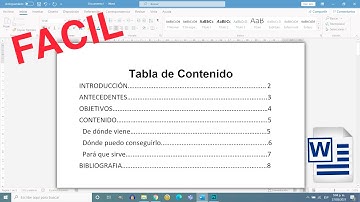 Cómo Crear una Tabla de Contenido Automática en Word (muy fácil)
