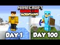 I Survived 100 Days Straight On A Mountain In Hardcore Minecraft... [THE MOVIE]