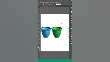 How to make a 3D Flower Pot in Illustrator #shorts