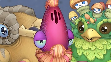 Bleatnik, Cranchee, Sporerow - Mythical Island Trio (My Singing Monsters)
