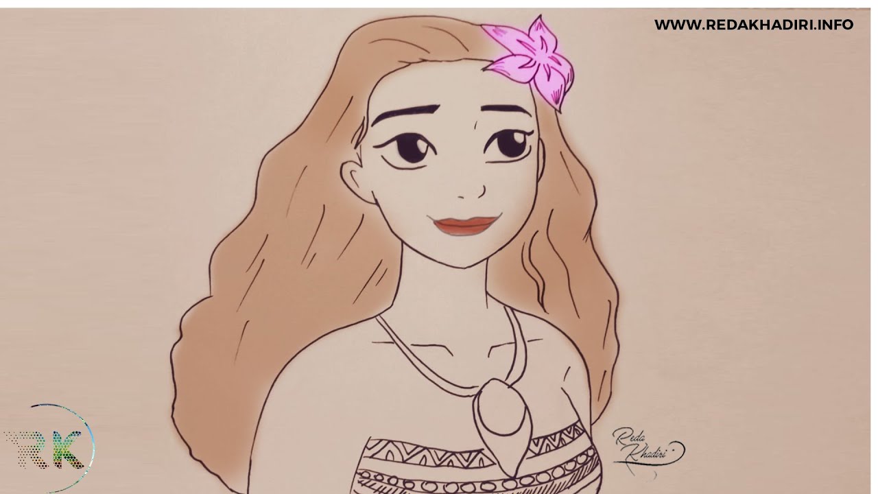 Comment Dessiner Princesse Disney Moana Vaiana Etape Par Etape Facile De Dessiner Pencil Drawing Youtube