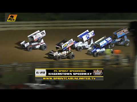 Hagerstown Speedway | PA Sprint Speedweek Feature Highlights | 6/28/23