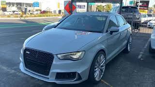 Audi A3 with RS3 front kit 20” audi speedline wheels