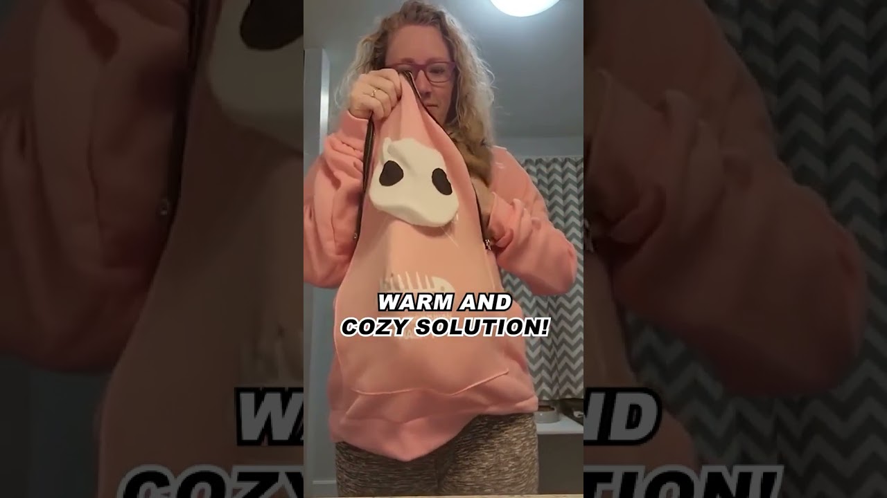 Hanorac cu marsupiu pentru animale de companie - Ideal pentru pisici și căței mici