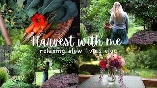 Slow Living Garden Harvest | Spend the afternoon with me | silent vlog