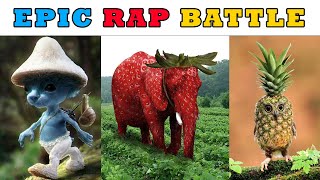 Smurf Cat vs Strawberry Elephant vs Pineapple Owl - Epic Rap Battle Resimi