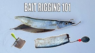 How to RIG A BAIT for bottom fishing - Ballyhoo 3 WAYS