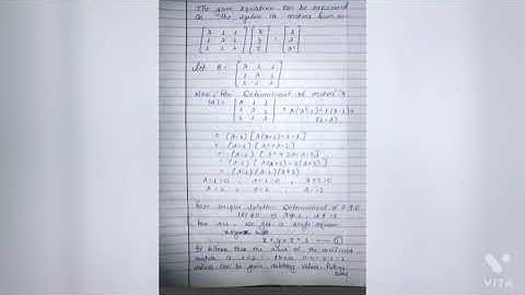 Show that the system of equations ax+y+z=1, x+ay+z=a,x+y+az=a^2 has a unique solution provided